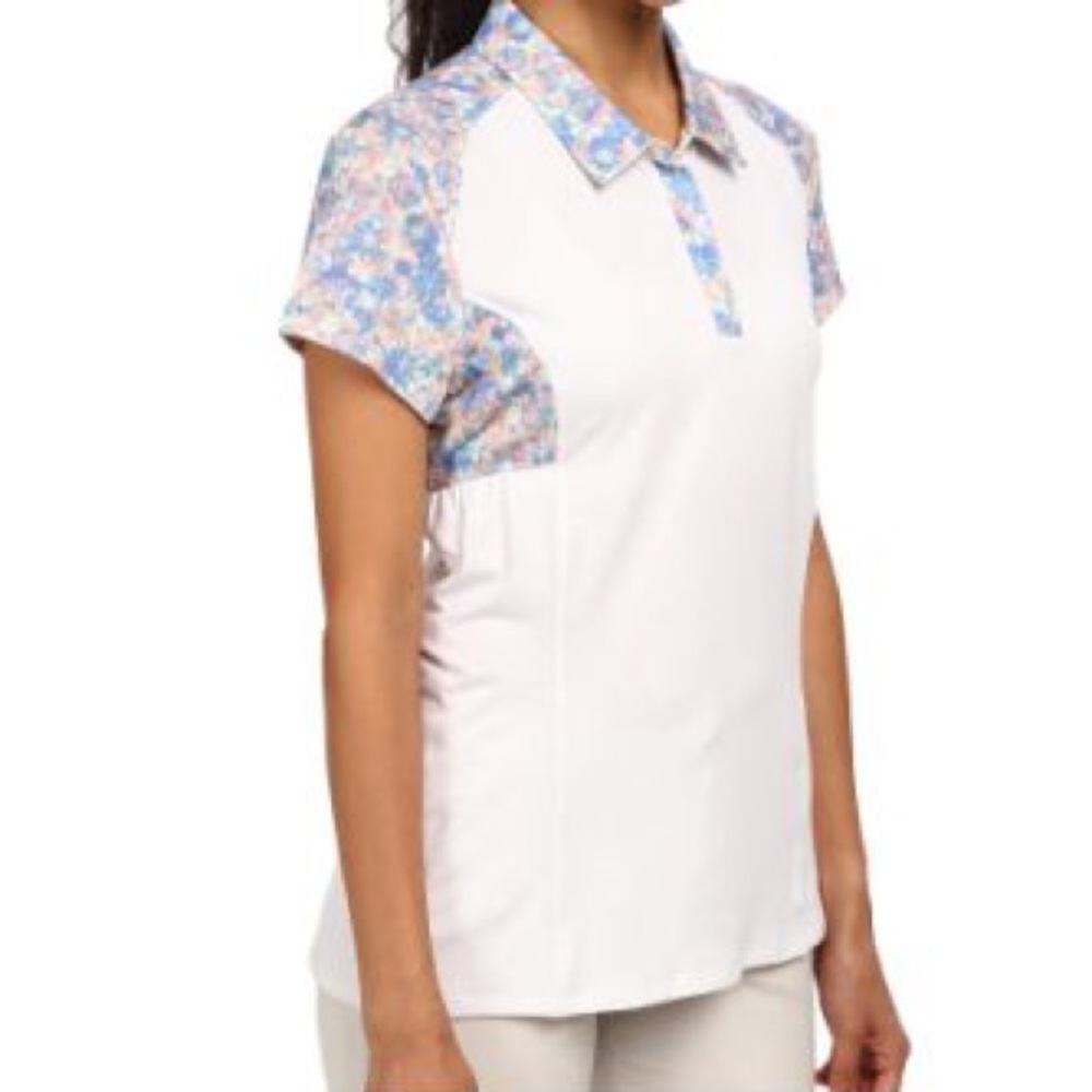 Adidas Floral Polo Golf Top